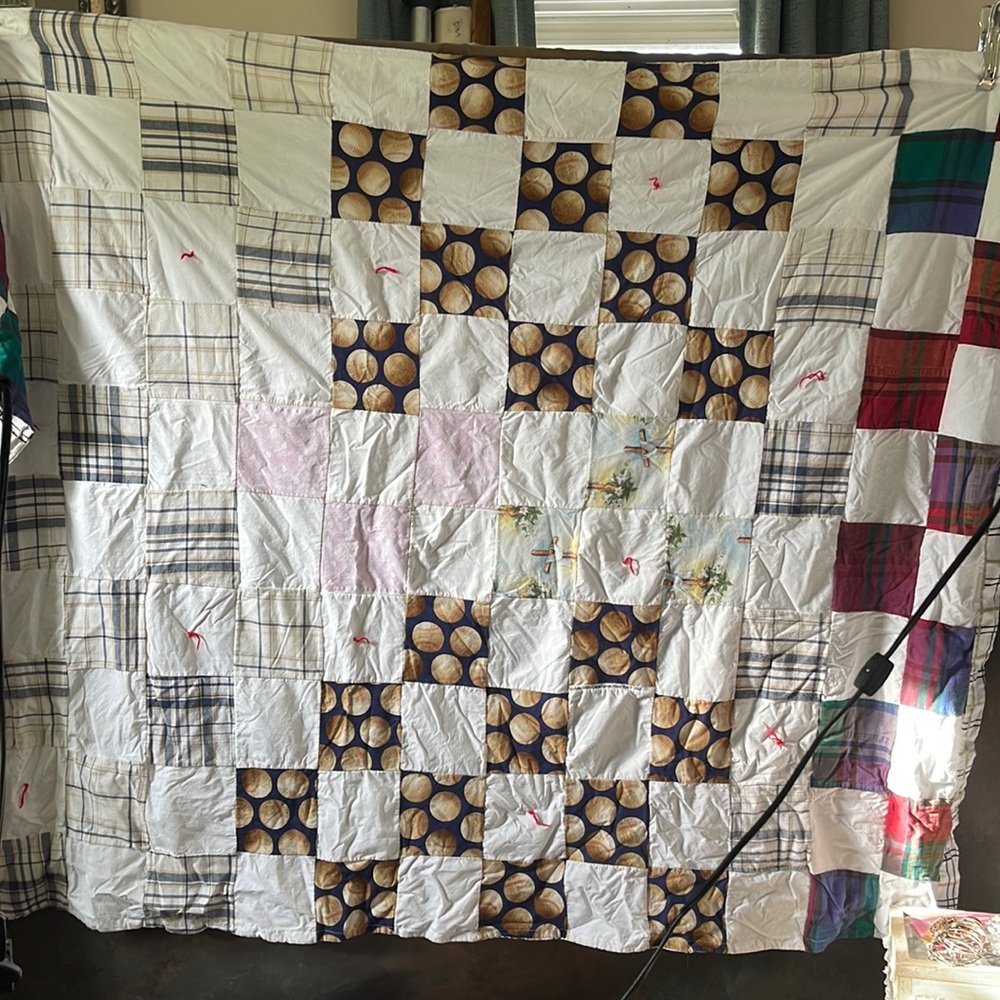 A true patchwork quilt handmade
